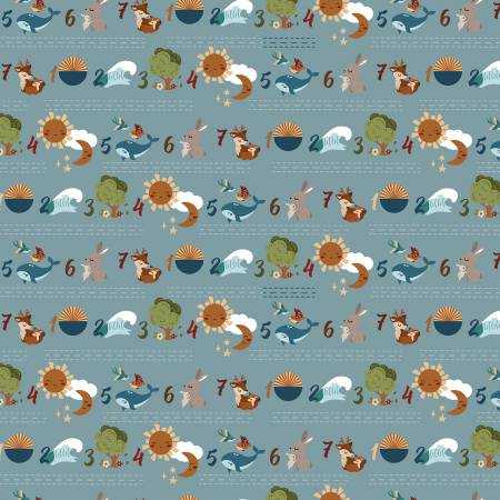 Riley Blake Created with Love Seven Days quilting fabric in Sky