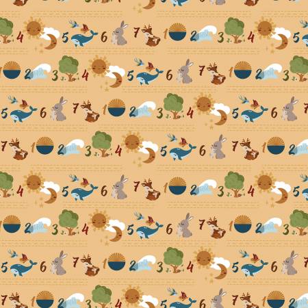 Riley Blake Created with Love Seven Days quilting fabric in Sunshine