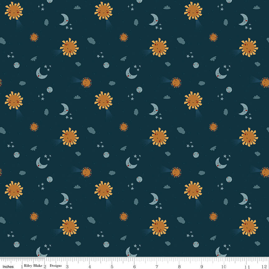 Created with Love - Light & Dark - Night 44" / 45" Fabric Per Yard