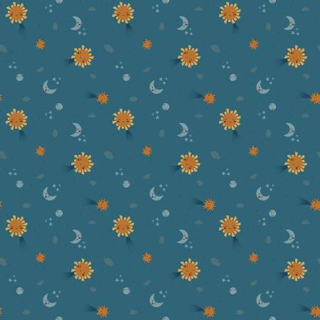 Riley Blake Created with Love Light and Dark quilting fabric in Ocean