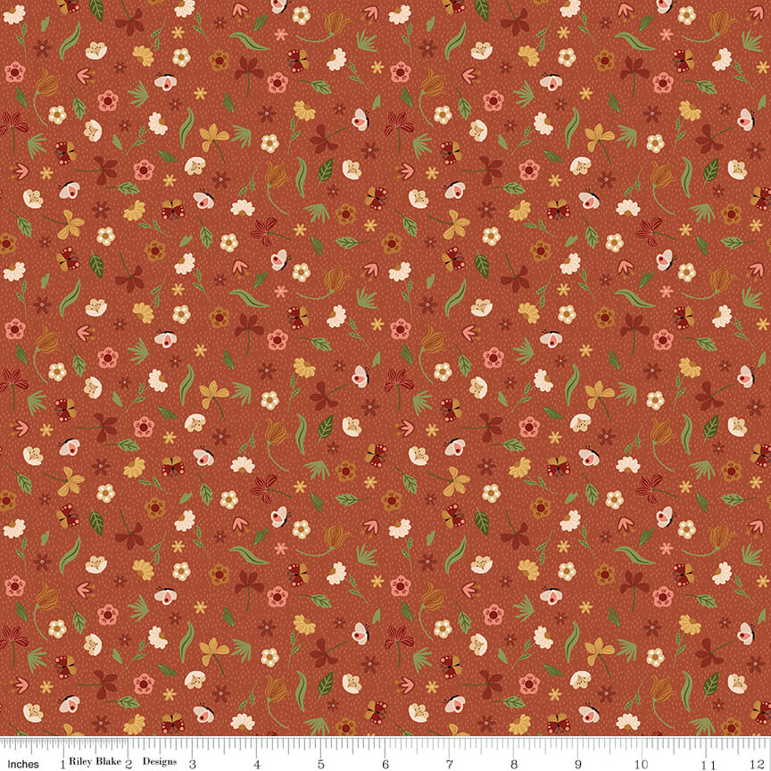 Created with Love - Bloom & Grow - Clay 44" / 45" Fabric Per Yard