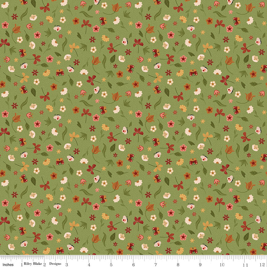 Created with Love - Bloom & Grow - Grass 44" / 45" Fabric Per Yard