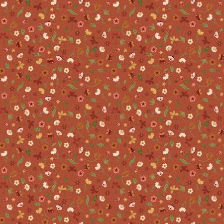 Riley Blake Created with Love Bloom and Grow quilting fabric in Clay