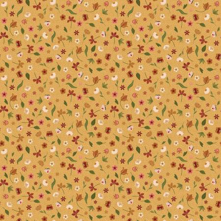 Riley Blake Created with Love Bloom and Grow quilting fabric in Sunshine