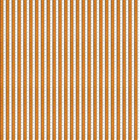Riley Blake Costume Maker's Act Tape Measure quilting fabric in Orange