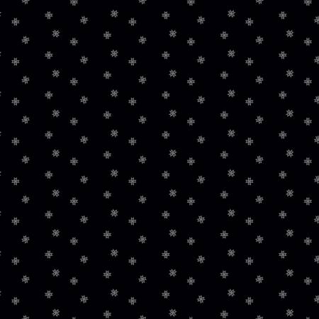Riley Blake Blackout Ohio Star Black quilting fabric with Ohio Star motif in black
