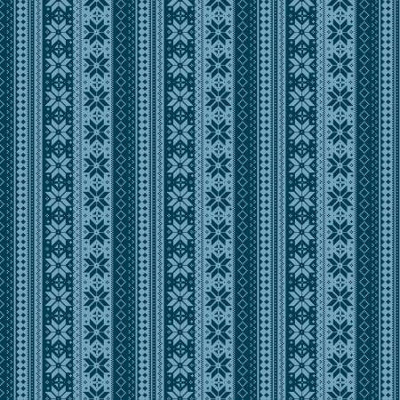 Riley Blake Winter Magic Sweater Stripe quilting fabric in Navy