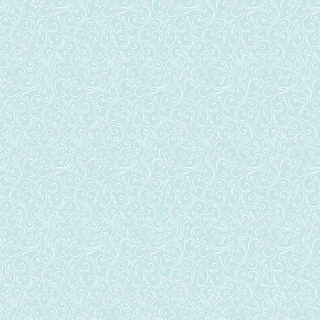 Riley Blake Winter Magic Swirls quilting fabric in Aqua