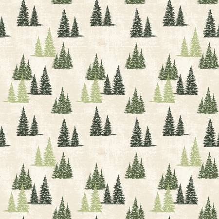 Riley Blake Friends of Smokey Bear Trees quilting cotton in Cream