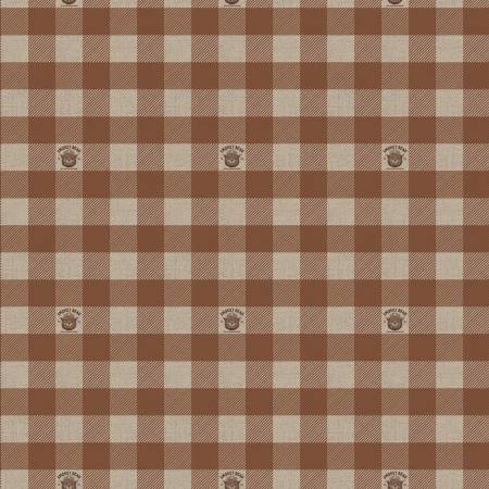 Riley Blake Friends of Smokey Bear Buffalo Check quilting cotton in Brown
