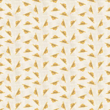 Riley Blake Friends of Smokey Bear Hat Toss quilting cotton in Cream