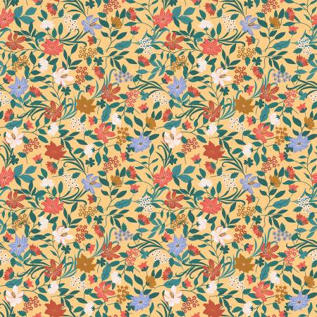 Riley Blake Thimbelina & the Sewing Fairies Garden Honey quilting fabric