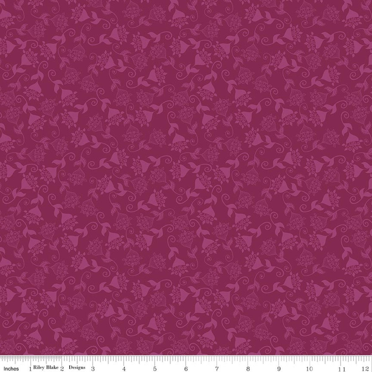 Where The Wild Flowers Are Whimsy Fuchsia Cotton 43"/44" Fabric Per Yard