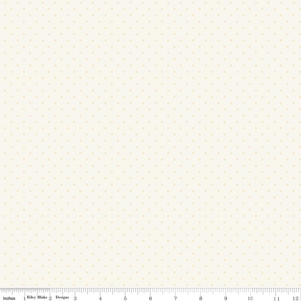 Where The Wild Flowers Are Dots Cream Cotton 43"/44" Fabric Per Yard