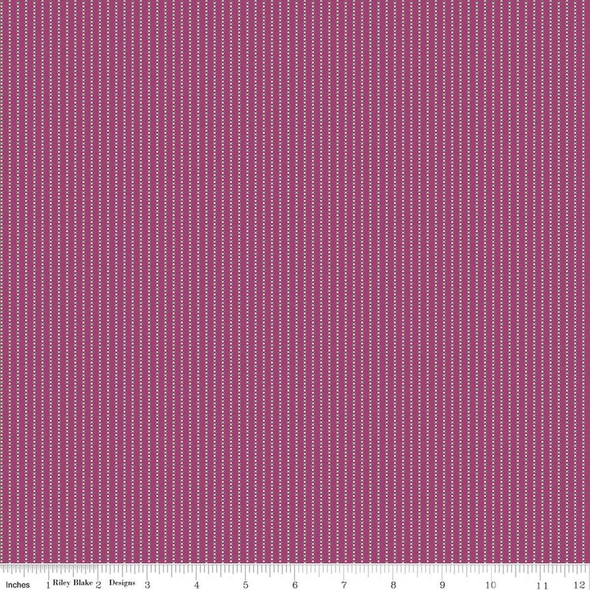 Where The Wild Flowers Are Stripes Fuchsia Cotton 43"/44" Fabric Per Yard