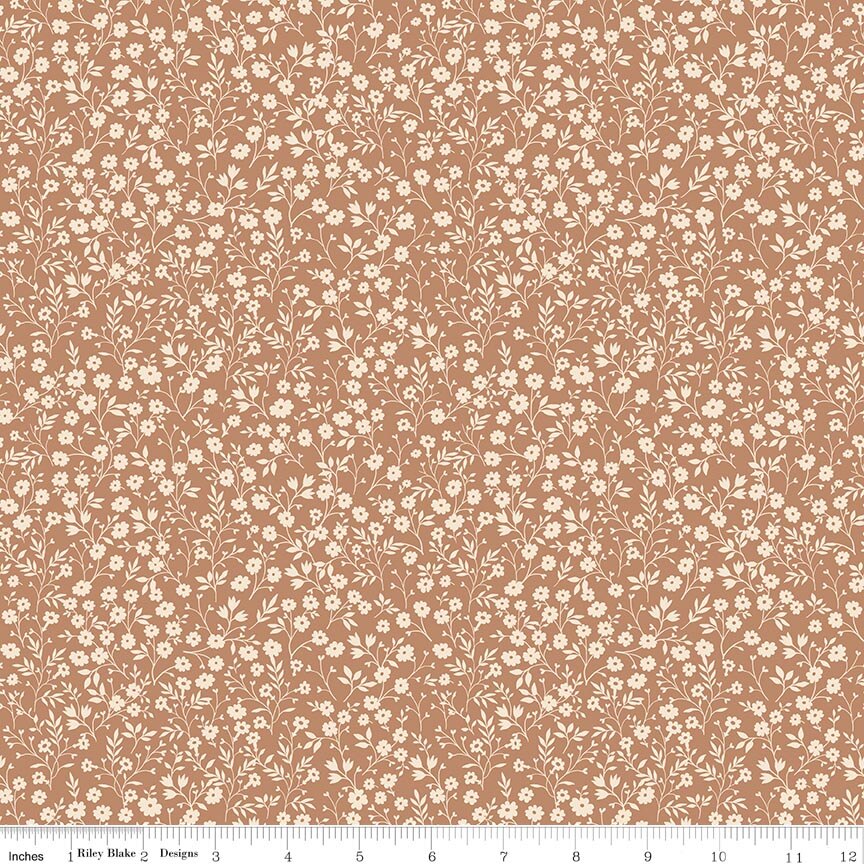 Harvest on the Prairie Ditsy Suede Cotton 43"/44" Fabric Per Yard