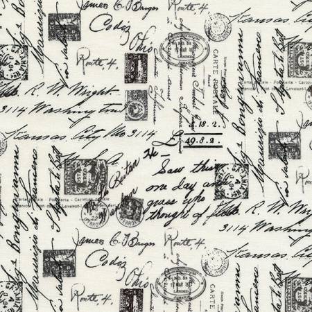 Timeless Treasures Noir cream quilting cotton