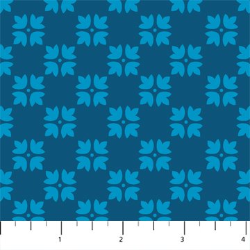 FIGO Hampton Court quilting cotton fabric in Teal