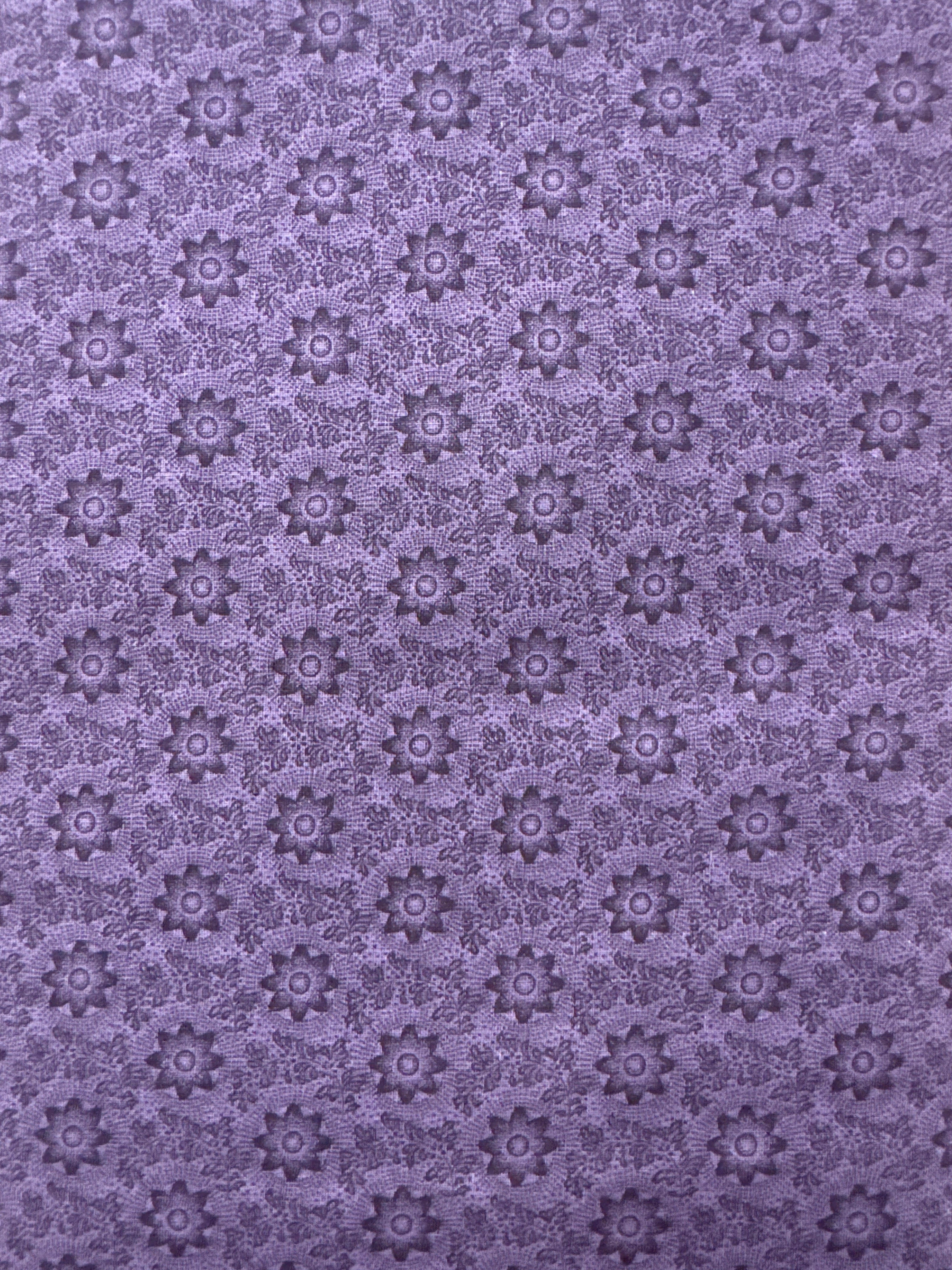 I Love Purple Dark Flowers floral quilting fabric by Marcus Fabrics