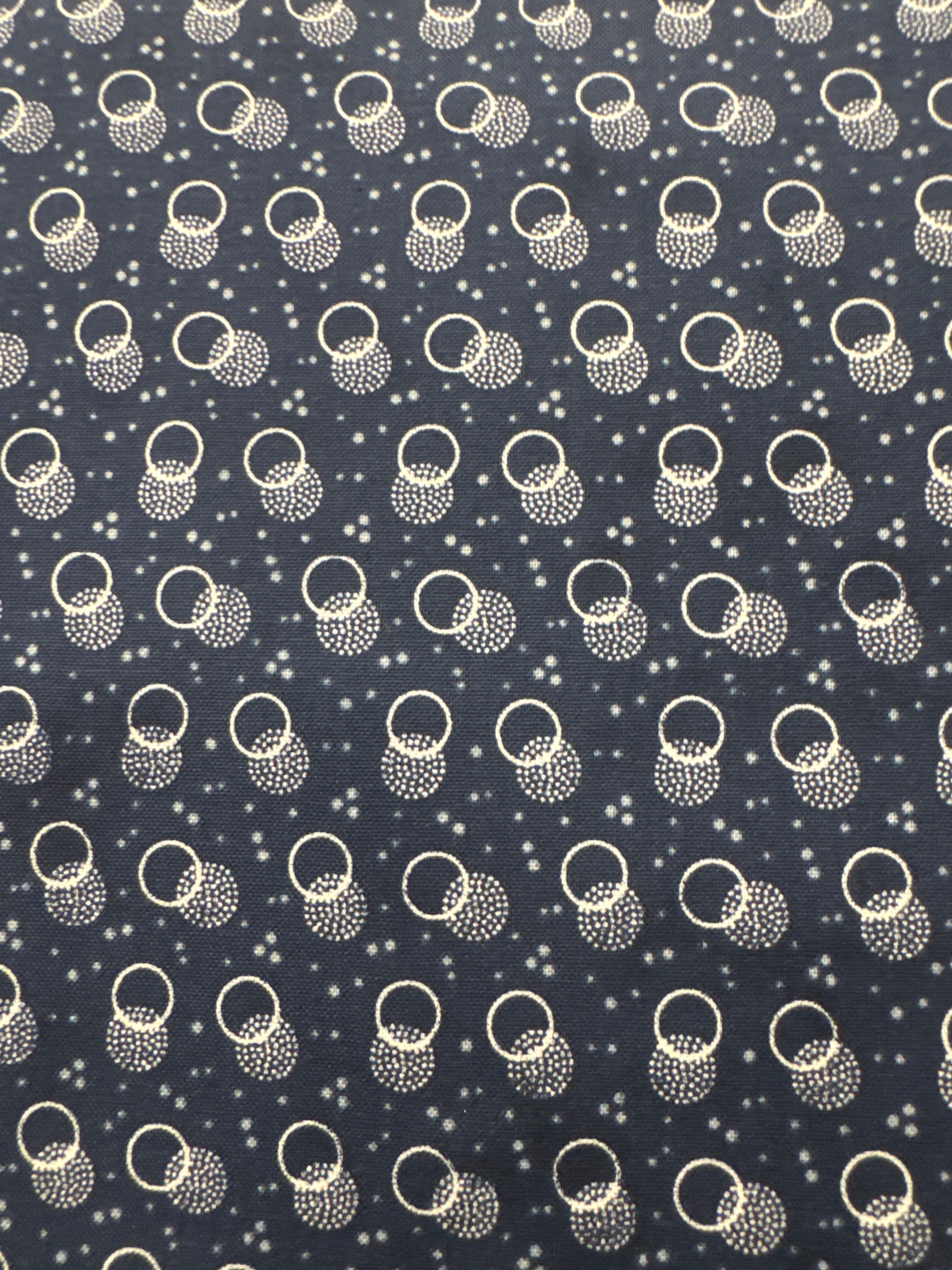 Snowman Gatherings IV Ornaments Dark Blue Christmas quilting fabric by Moda