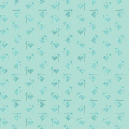 Riley Blake Lori Holt Bee Basics heart quilting cotton fabric in Songbird
