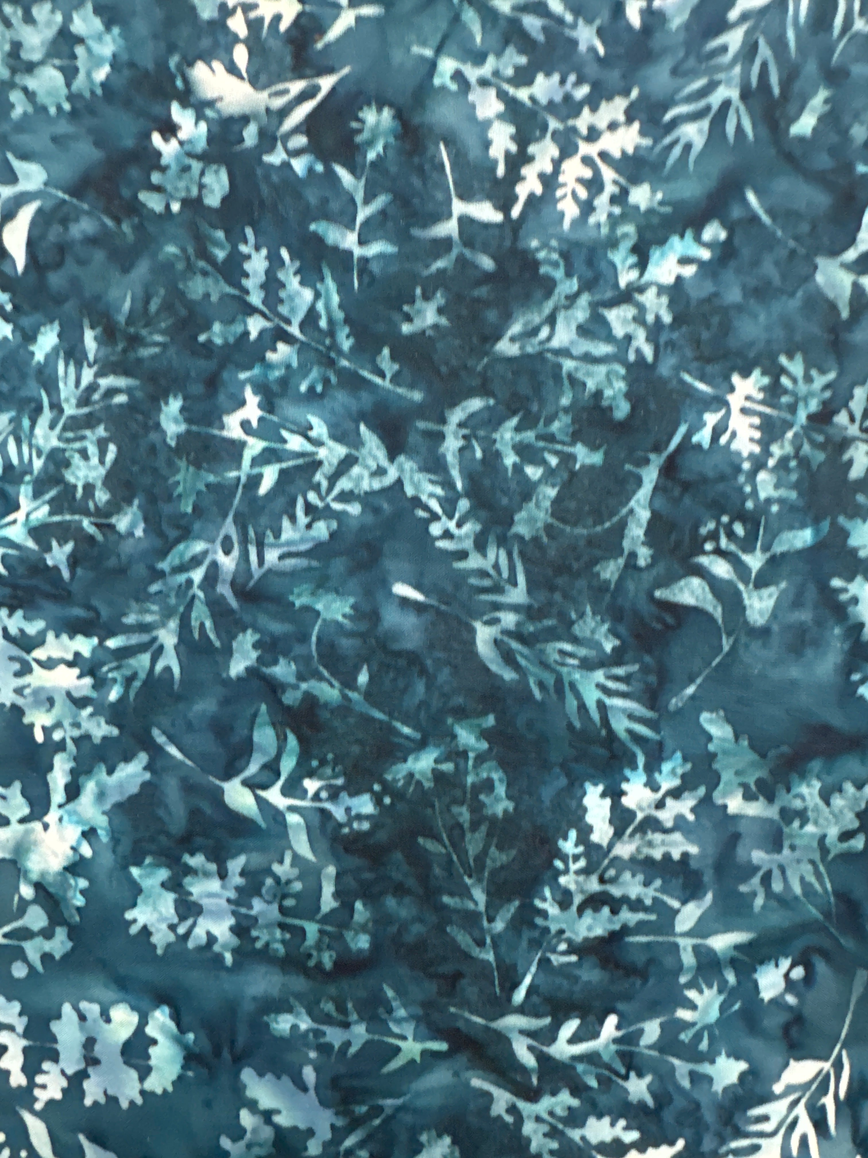 Little Branches Poseidon blue blender quilting fabric by Hoffman Fabrics