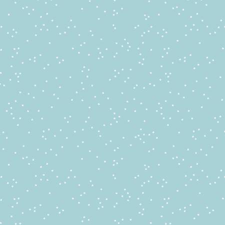 Riley Blake Blossoms quilting cotton fabric in Aqua