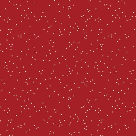 Riley Blake Blossoms quilting cotton fabric in Barn Red