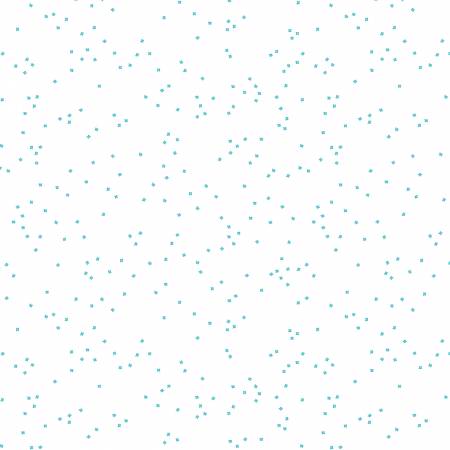 Riley Blake Blossoms on White quilting fabric in Peacock