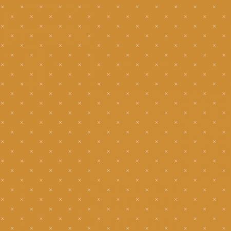 Riley Blake Bee Cross Stitch quilting cotton fabric in Butterscotch