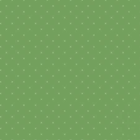 Riley Blake Bee Cross Stitch quilting cotton fabric in Clover