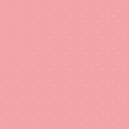 Riley Blake Bee Cross Stitch quilting cotton fabric in Coral