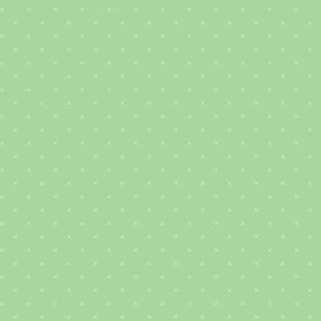 Riley Blake Bee Cross Stitch quilting cotton fabric in Leaf