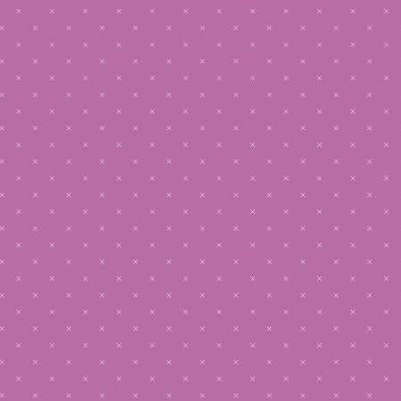 Riley Blake Bee Cross Stitch quilting cotton fabric in Plum