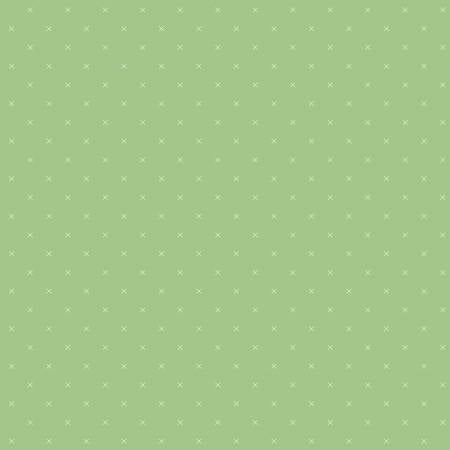 Riley Blake Bee Cross Stitch quilting cotton fabric in Riley Green