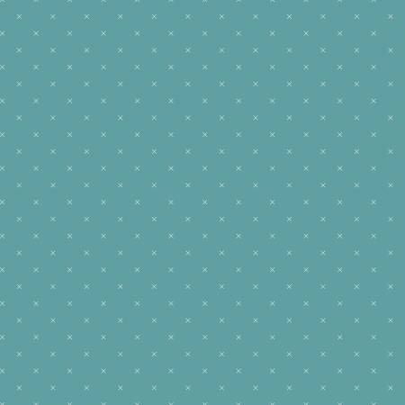 Riley Blake Bee Cross Stitch quilting cotton fabric in Riley Teal