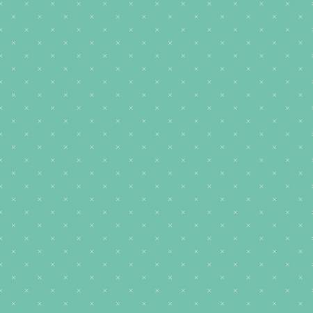 Riley Blake Bee Cross Stitch quilting cotton fabric in Seaglass