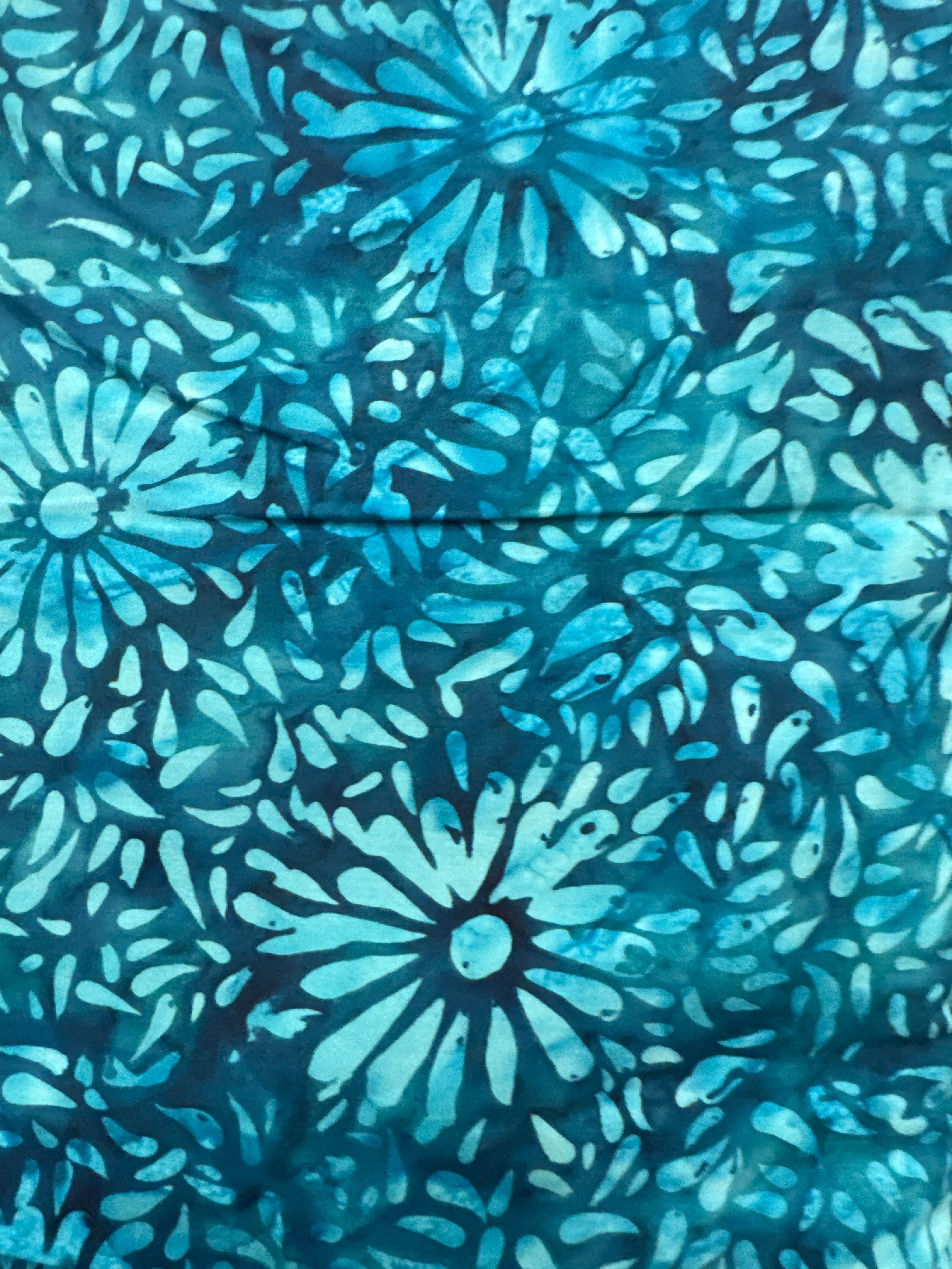 Daisies on Blue floral quilting fabric by Andover Fabrics