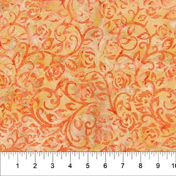 Banyan Batiks Roundabout golden batik quilting fabric in Cheese Sauce