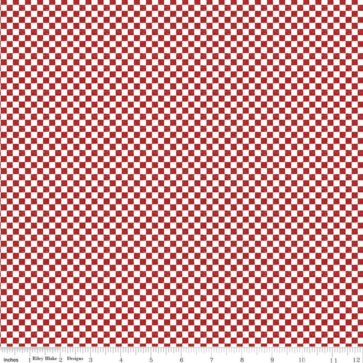 Check Please! 1/4" Check Barn Red 43"/44" Fabric Per Yard