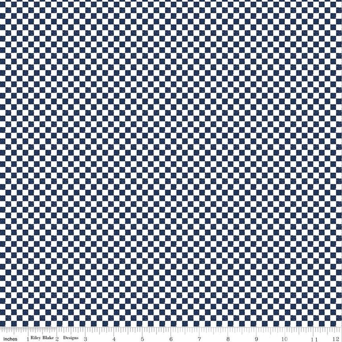 Check Please! 1/4" Check Navy 43"/44" Fabric Per Yard
