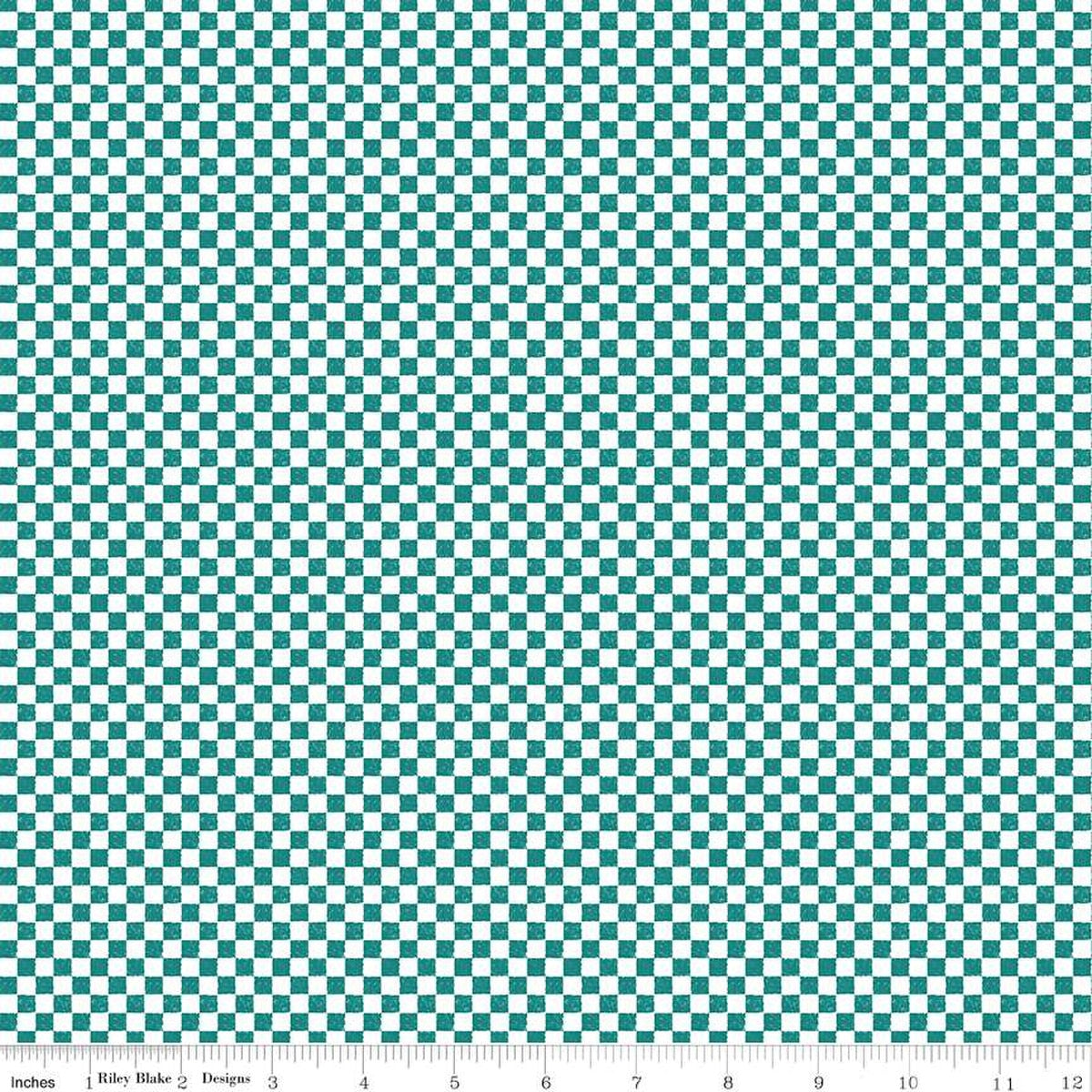 Check Please! 1/4" Check Teal 43"/44" Fabric Per Yard