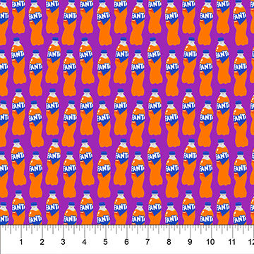 Fanta Bottle Purple 44"/45" Fabric Per Yard