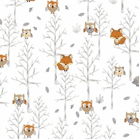 Shannon Fabrics Cloud Cuddle Treetop minky fabric in Snow
