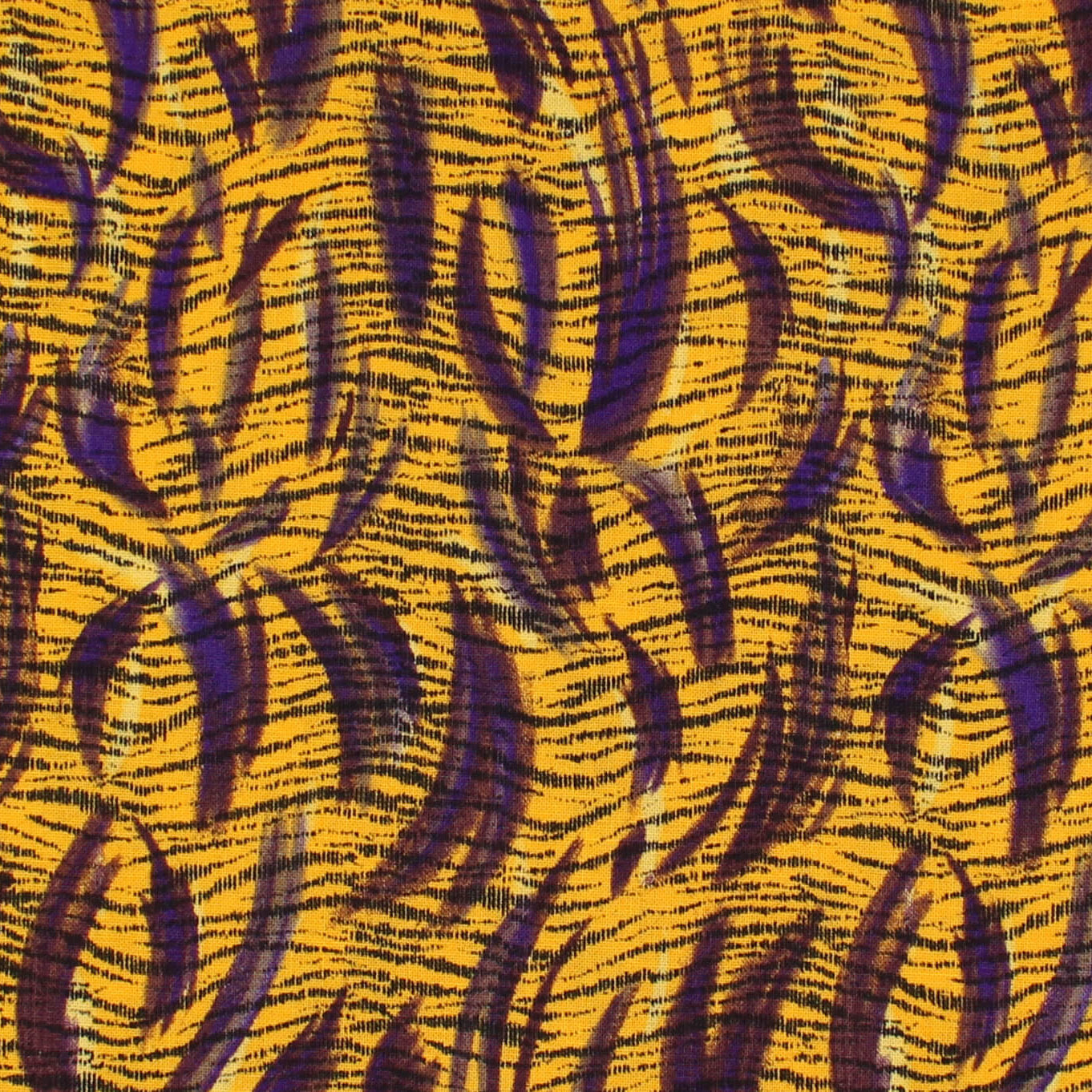 Choice Fabrics tiger stripes purple and gold quilting cotton 3 yard pack