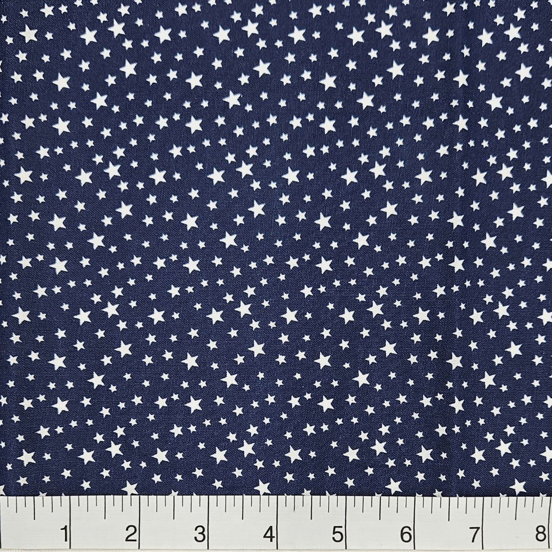 108" 3-Yard Package - Patriotic Stars 108" Supreme Backings - White Stars on Navy