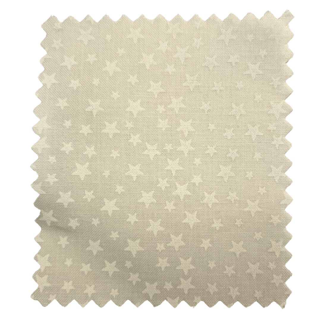 Tone on Tone 108" Supreme Backings - White on Cream - Stars Wideback Fabric Per Yard