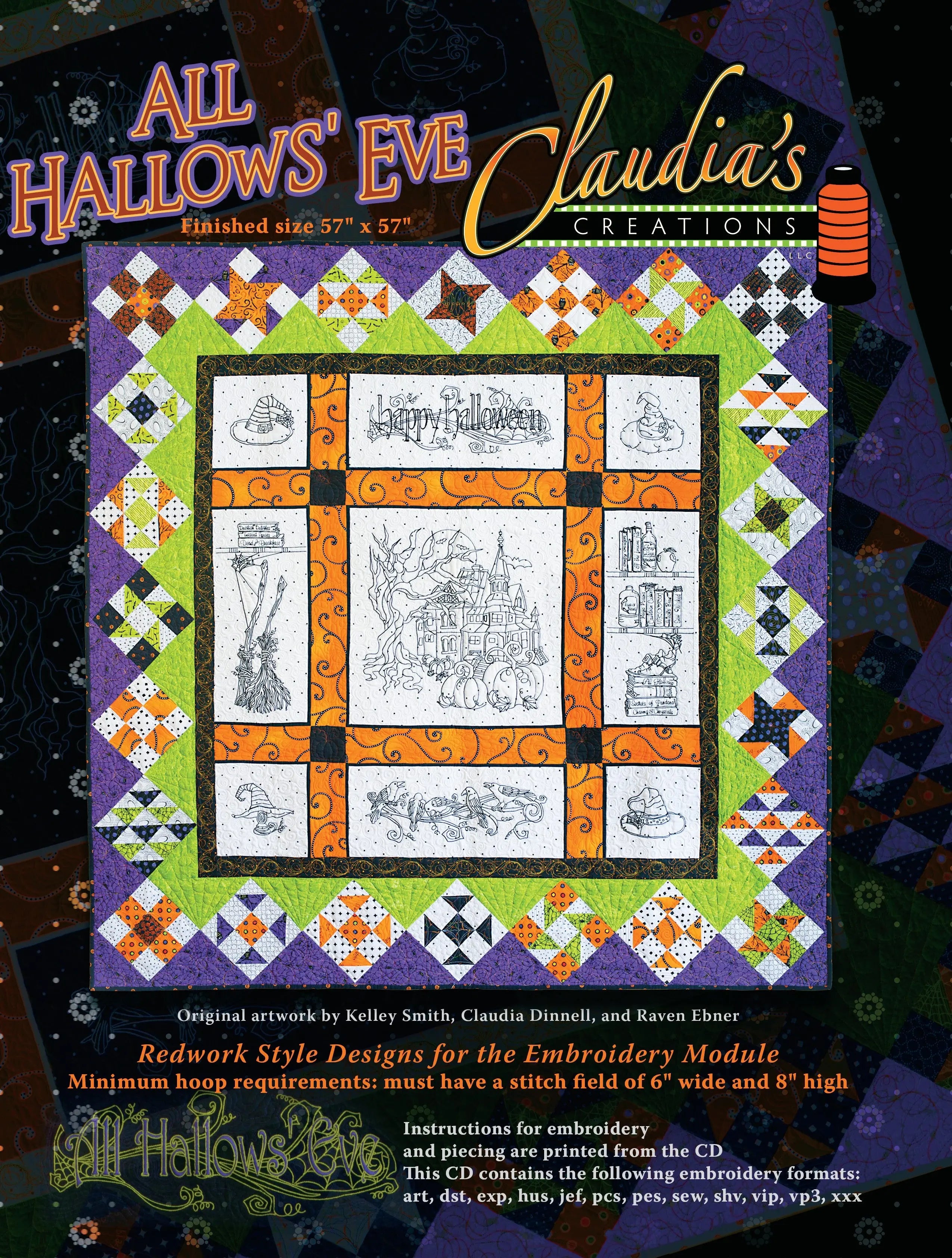 CD All Hallows Eve Machine Embroidery - Linda's Electric Quilters