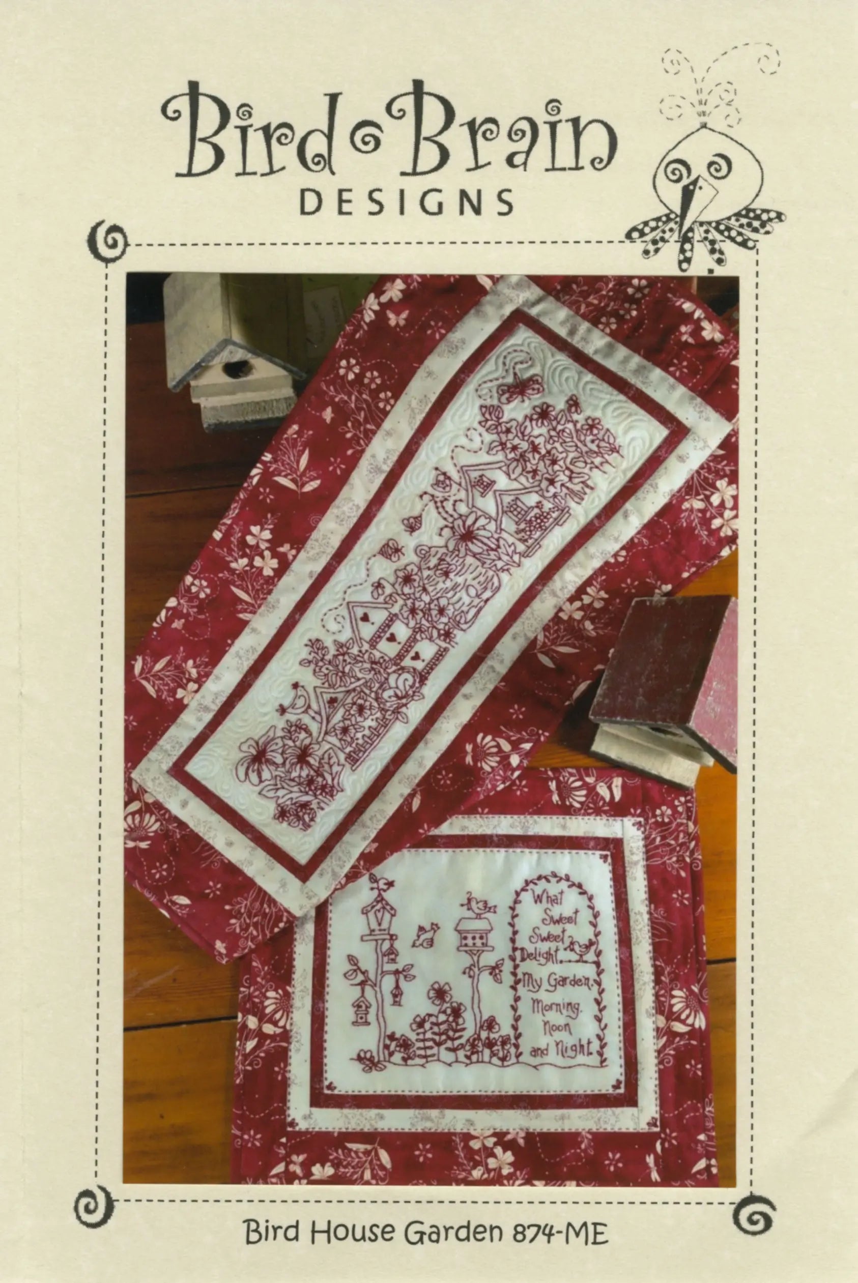 CD Bird House Garden Machine Embroidery - Linda's Electric Quilters