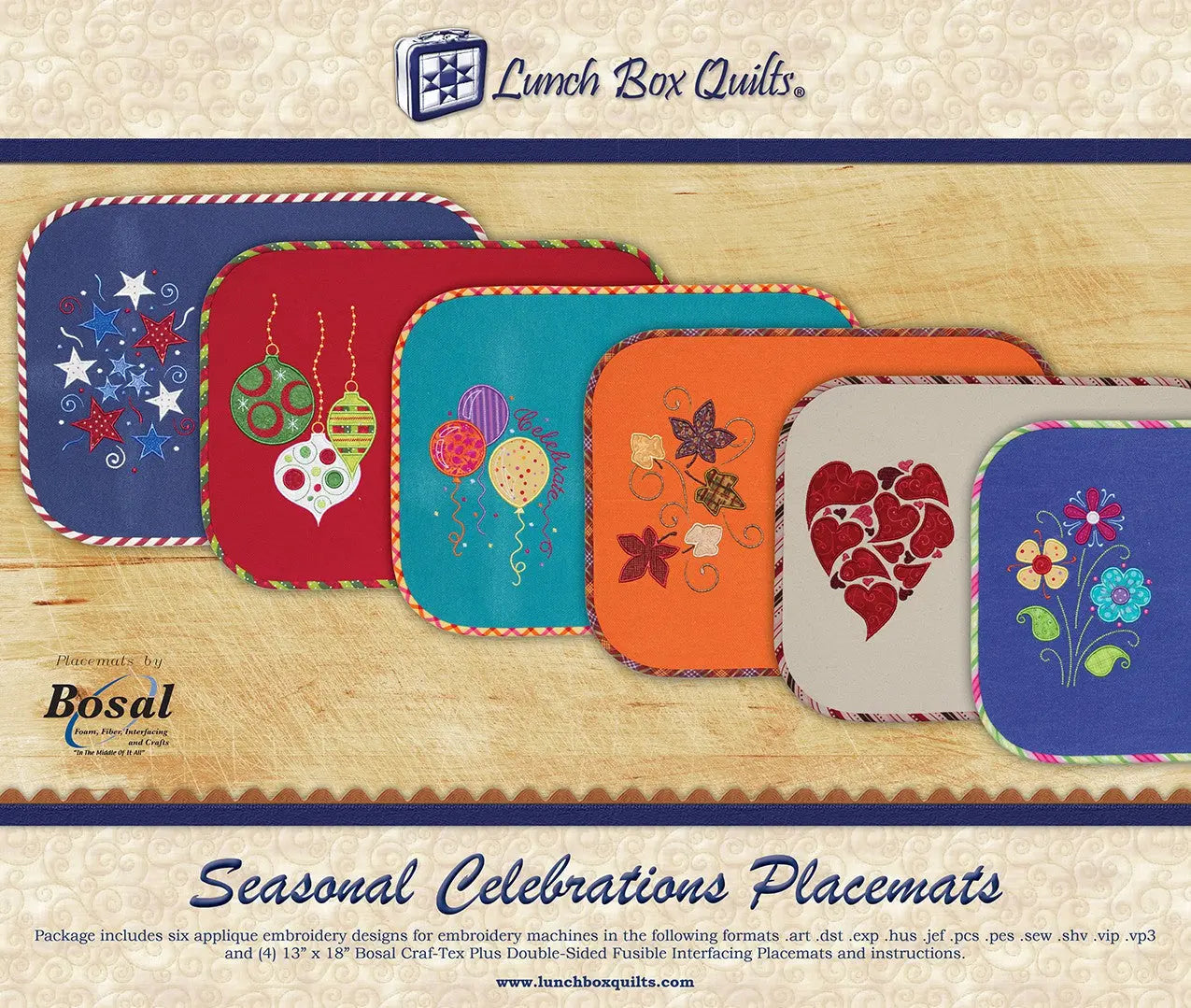 CD Seasonal Celebrations Placemats Machine Embroidery - Linda's Electric Quilters